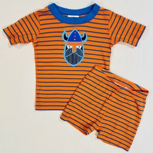 Hanna Andersson Viking Pajamas Boys 4 100 cm Girls Stripes Short Johns Norse 4T